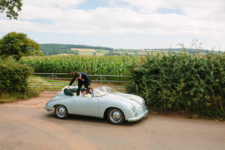 Classic Convertable Car Mismatched Berry DIY Wedding http://www.colinianross.com/