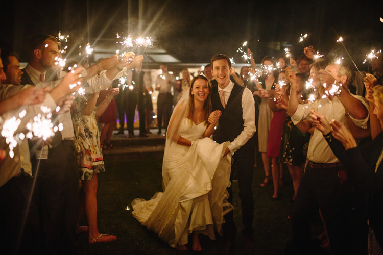 Sparkler Exit Bride Groom Mismatched Berry DIY Wedding http://www.colinianross.com/