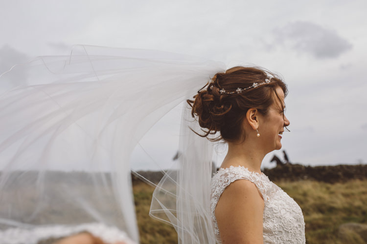 Veil Bride Bridal Accessory Colourful Home Made Garden Wedding http://www.maytreephotography.co.uk/