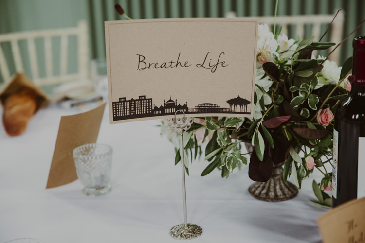 Table Name Stationery Brown Kraft Paper Romantic Stylish Relaxed Sea Wedding http://www.oxiphotography.co.uk/