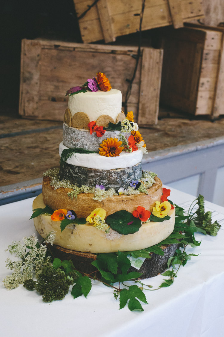 Cheese Tower Stack Cake Home Made Vintage Pale Blue Wedding http://www.elliegracephotography.co.uk/