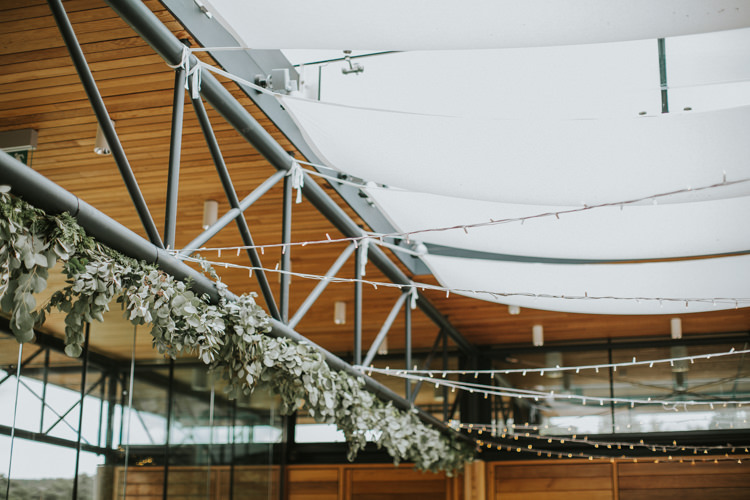 Greenery Swag Garland Reception Decor Fairy Lights Creative DIY Rustic Lavender Wedding http://www.nataliepluck.com/ 