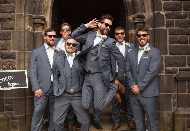 Groomsmen Suits Bow Ties Pastel Marquee Garden Party Wedding https://www.deliciousphotography.co.uk/