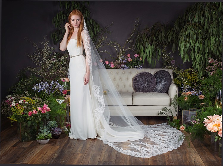 Naomi Neoh 2017 Eden Wedding Bridal Dress Collection Esme with Marlene Belt & Full Lace Veil Naomi Neoh 2017 Eden Wedding Bridal Dress Collection