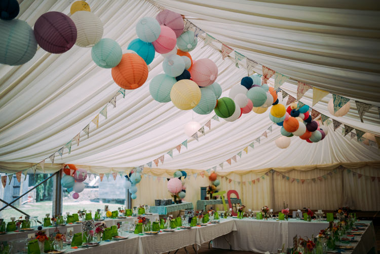 Marquee Lanterns Bunting Colourful Cool Hand Made Wedding http://www.jonnybarratt.com/