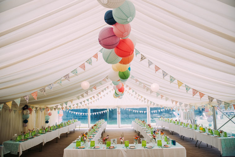Marquee Lanterns Bunting Colourful Cool Hand Made Wedding http://www.jonnybarratt.com/
