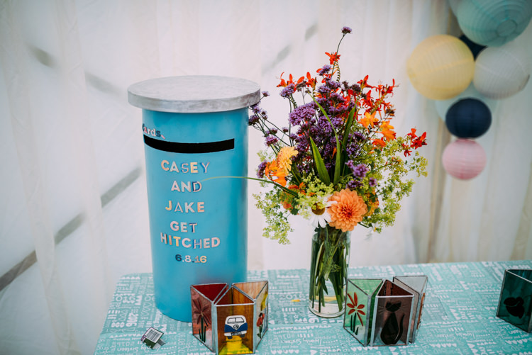 Card Post Box Colourful Cool Hand Made Wedding http://www.jonnybarratt.com/