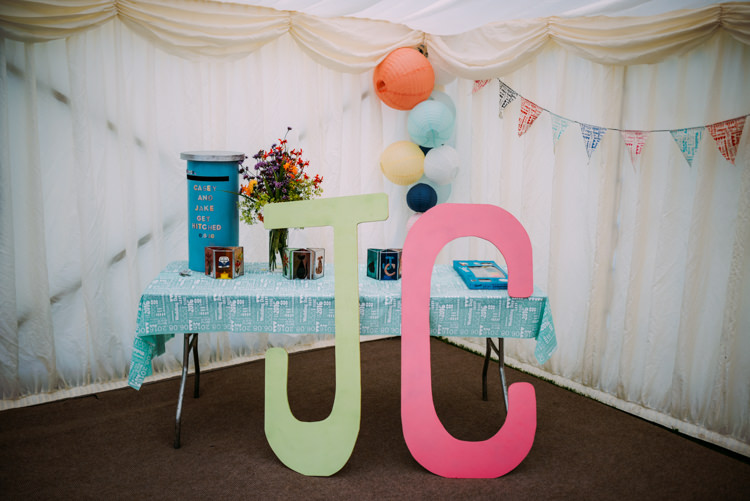 Giant Letters Colourful Cool Hand Made Wedding http://www.jonnybarratt.com/