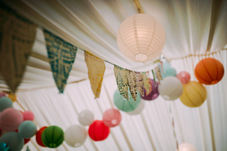 Lanterns Bunting Colourful Cool Hand Made Wedding http://www.jonnybarratt.com/