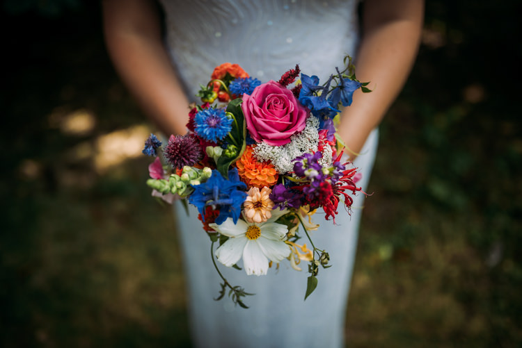 Bouquet Flowers Bride Bridal Home Grown DIY Colourful Cool Hand Made Wedding http://www.jonnybarratt.com/