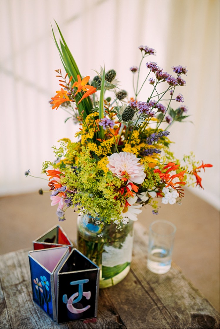 Summer Flowers Jar Bottle Wild Home Grown Colourful Cool Hand Made Wedding http://www.jonnybarratt.com/