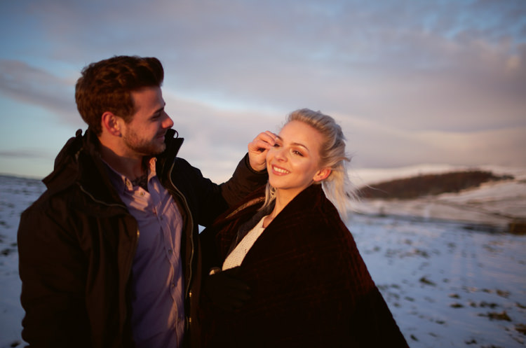 Snowy Peak District Engagement http://www.juntanweddings.com/