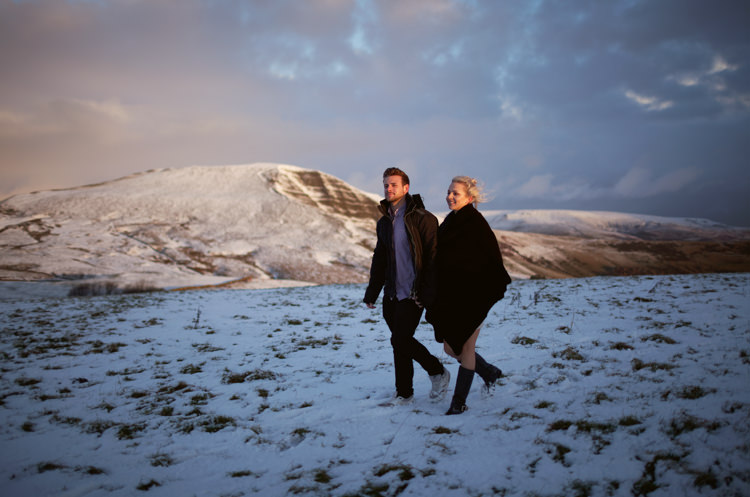 Snowy Peak District Engagement http://www.juntanweddings.com/