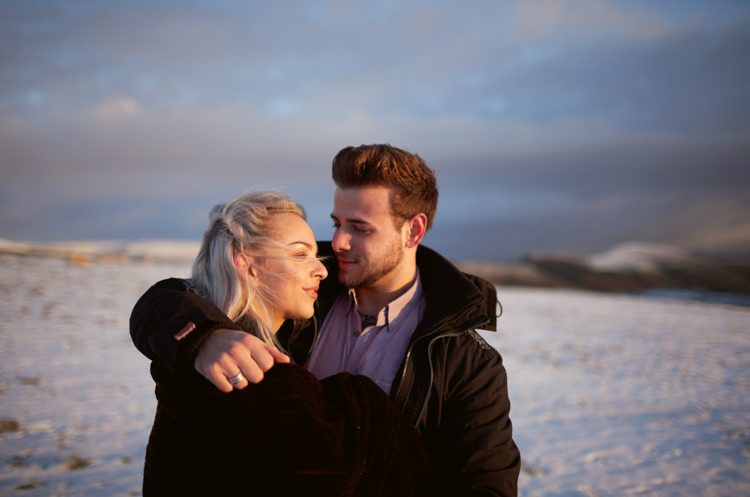 Snowy Peak District Engagement http://www.juntanweddings.com/