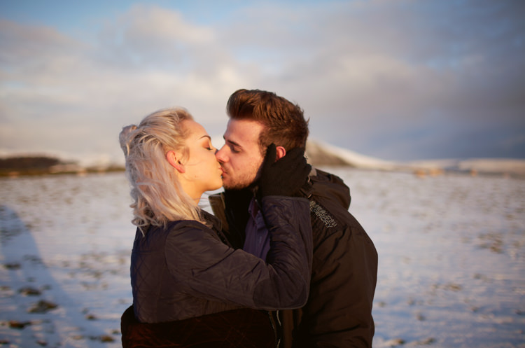 Snowy Peak District Engagement http://www.juntanweddings.com/