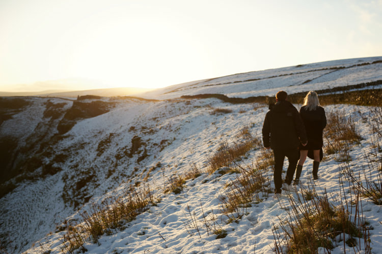 Snowy Peak District Engagement http://www.juntanweddings.com/