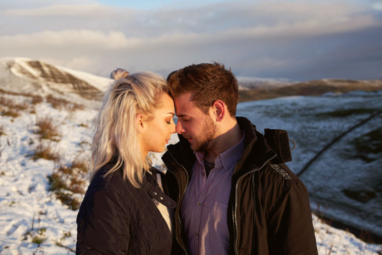 Snowy Peak District Engagement http://www.juntanweddings.com/