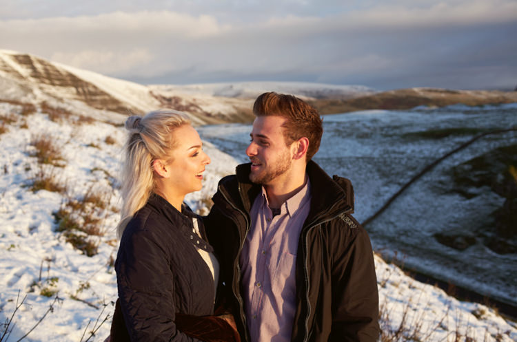 Snowy Peak District Engagement http://www.juntanweddings.com/