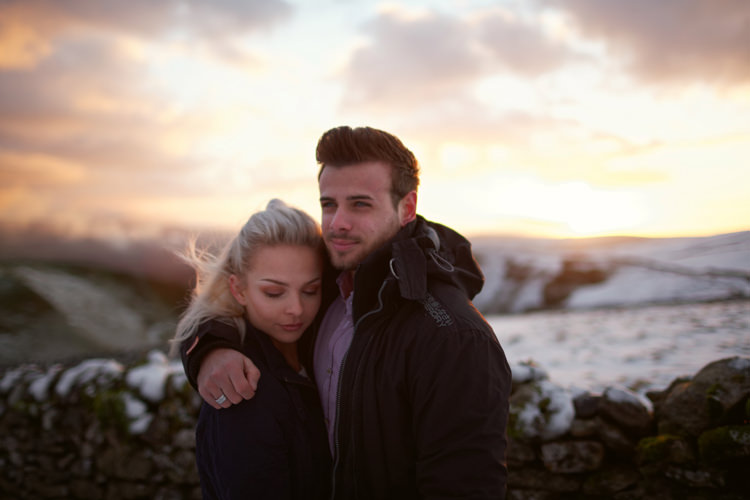Snowy Peak District Engagement http://www.juntanweddings.com/