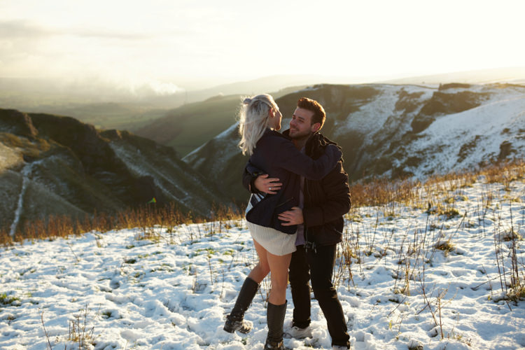 Snowy Peak District Engagement http://www.juntanweddings.com/
