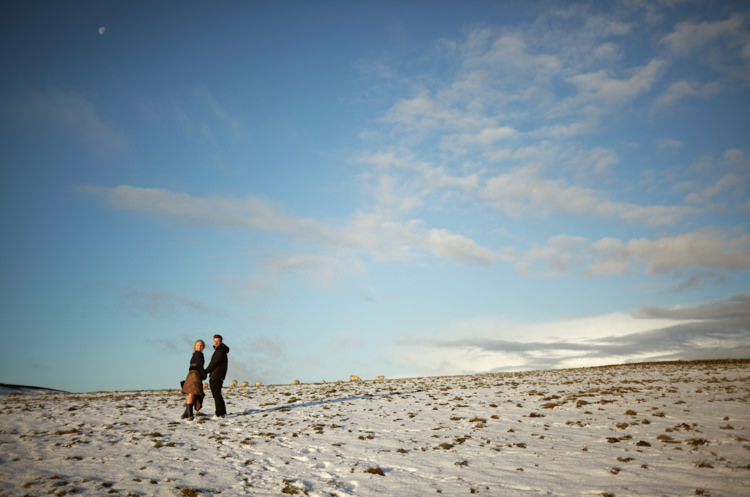 Snowy Peak District Engagement http://www.juntanweddings.com/