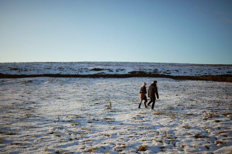 Snowy Peak District Engagement http://www.juntanweddings.com/