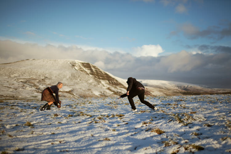 Snowy Peak District Engagement http://www.juntanweddings.com/
