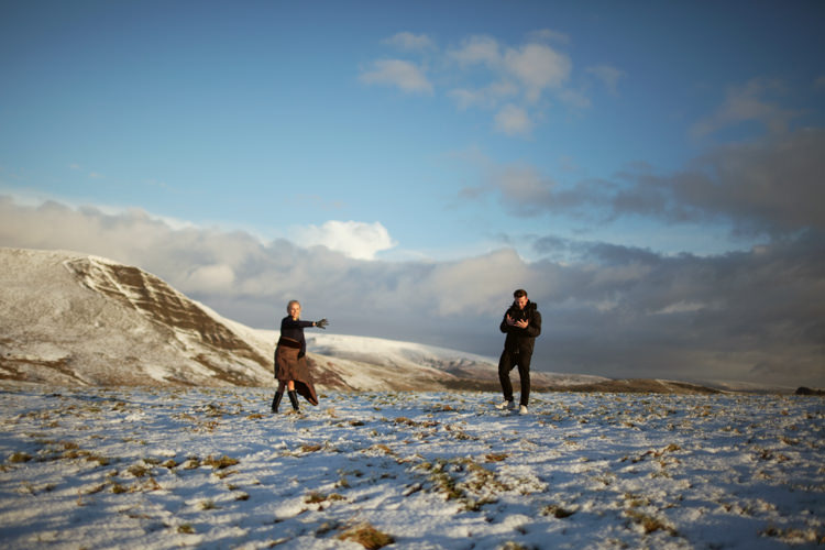 Snowy Peak District Engagement http://www.juntanweddings.com/