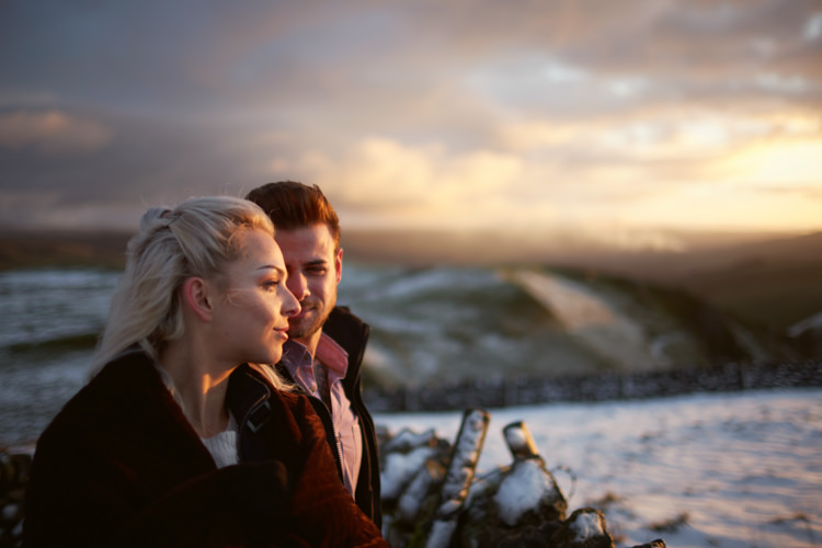 Snowy Peak District Engagement http://www.juntanweddings.com/