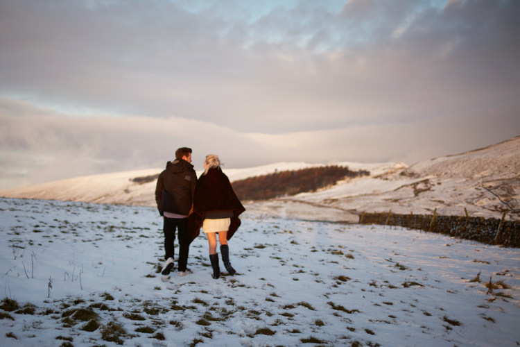 Snowy Peak District Engagement http://www.juntanweddings.com/