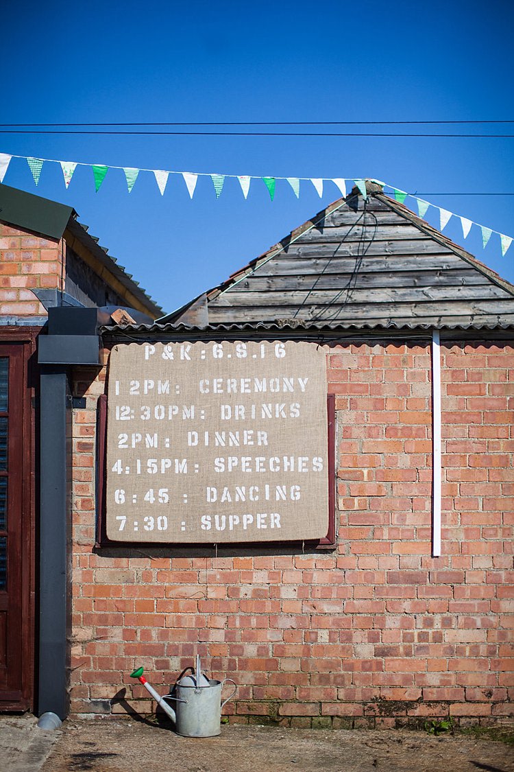 Hessian Burlap Sign Pretty Outdoorsy Yellow Tipi Wedding http://www.binkynixon.com/