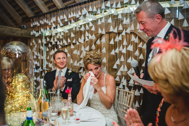 Paper Cone Backdrop Top Table Magical Fun Outdoor Barn Wedding http://www.sophieduckworthphotography.com/