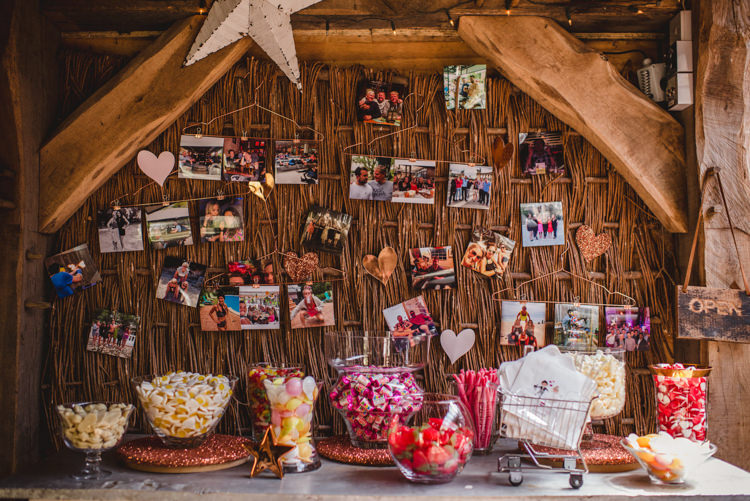 Sweets Sweetie Table Station Magical Fun Outdoor Barn Wedding http://www.sophieduckworthphotography.com/