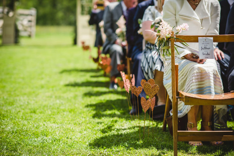 Glitter Heart Sticks Aisle Decor Magical Fun Outdoor Barn Wedding http://www.sophieduckworthphotography.com/