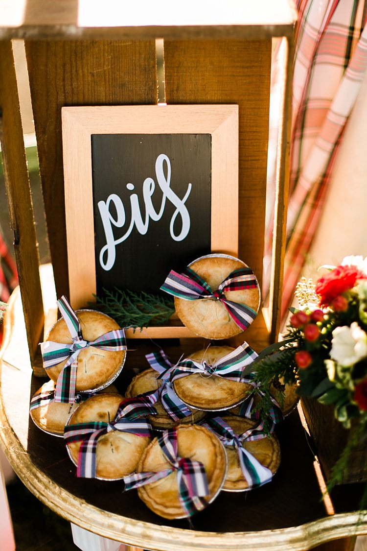 Mince Pies Dessert Table Christmas Tree Farm Wedding Ideas http://loriblythe.com/ 