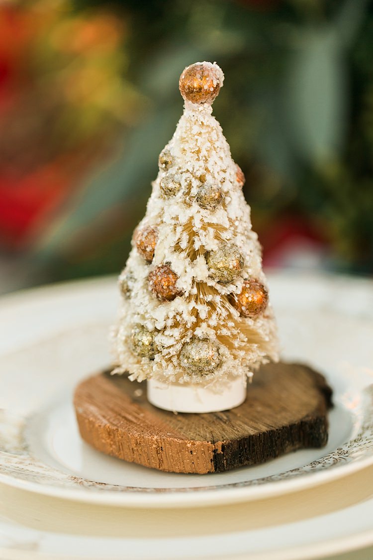 Decoration Favour Place Setting Christmas Tree Farm Wedding Ideas http://loriblythe.com/ 