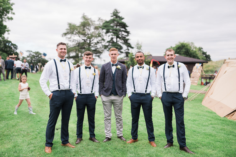 Groomsmen Bow Ties Braces Camping Festival Rave Tipi Wedding http://petalandblushartistry.co.uk/