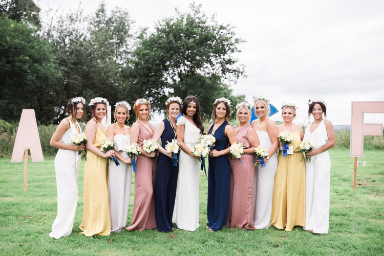 Yellow Blush White Navy Blue Long Bridesmaid Dresses 10 Camping Festival Rave Tipi Wedding http://petalandblushartistry.co.uk/