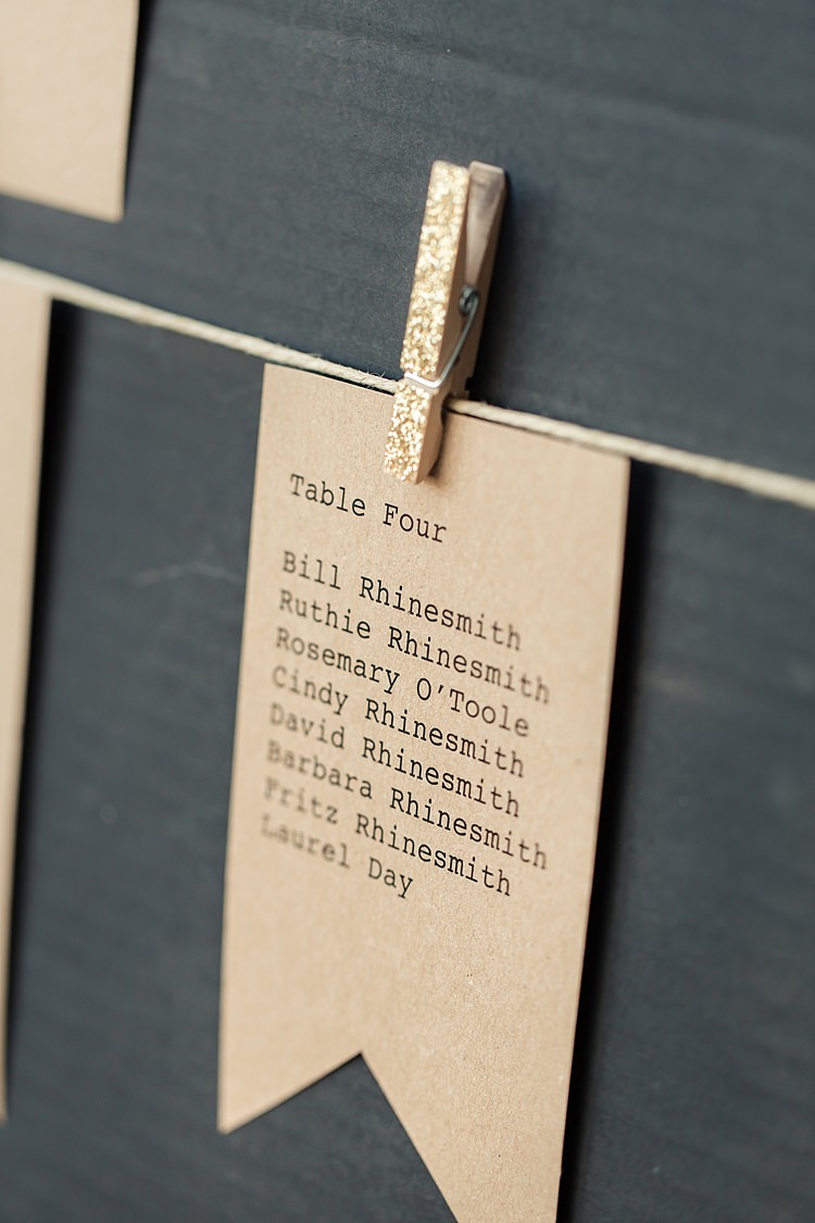 Printed Cardboard Table Number Signs Gold Sequin Pegs Luxe Outdoor Garden Wedding in California http://figlewiczphotography.com/