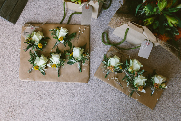 Rose Buttonholes Small Vintage City Wedding http://www.sarahlondonphotography.co.uk/