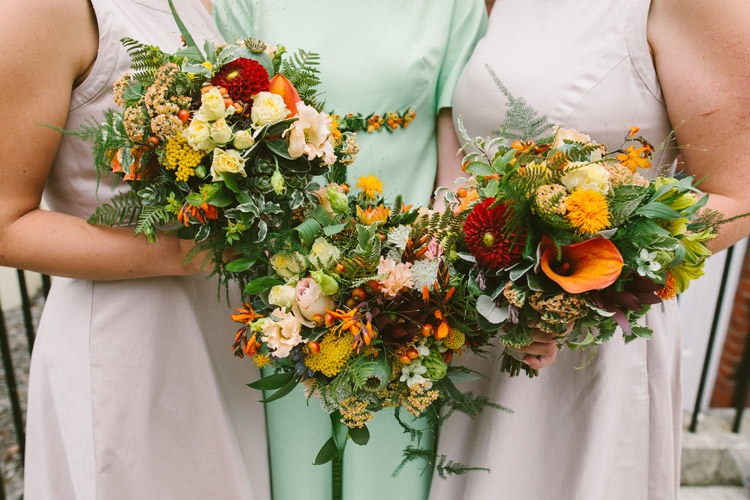 Autumn Bouquet Flowers Bride Bridal Bridesmaids Small Vintage City Wedding http://www.sarahlondonphotography.co.uk/