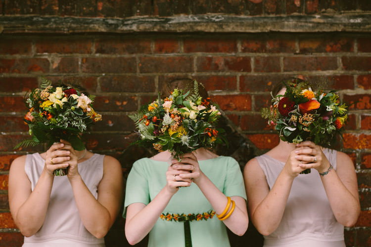 Bridesmaid Bouquets Small Vintage City Wedding http://www.sarahlondonphotography.co.uk/