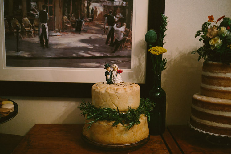Pie Cake Small Vintage City Wedding http://www.sarahlondonphotography.co.uk/