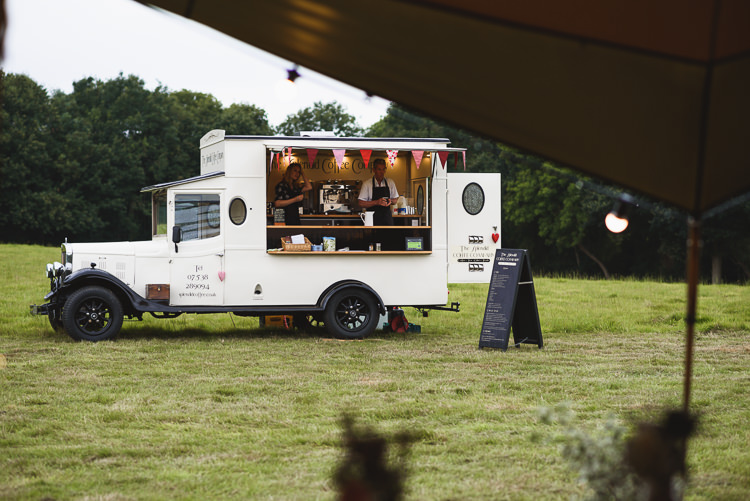 Coffee Truck Bar Station Van Colourful Outdoorsy Festival Tipi Wedding http://www.jacksonandcophotography.com/