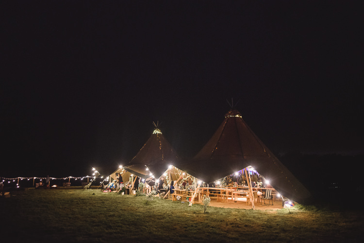 Festoon Lights Fairy Colourful Outdoorsy Festival Tipi Wedding http://www.jacksonandcophotography.com/