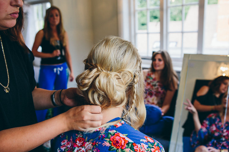 Hair Up Do Style Bride Bridal Colourful Outdoorsy Tipi Wedding http://amybphotography.co.uk/