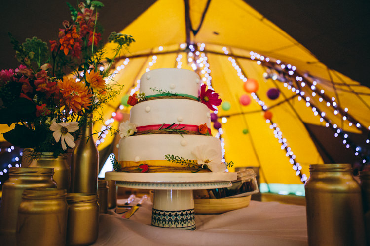 Gluten Free Marks Spencer Cake Colourful Outdoorsy Tipi Wedding http://amybphotography.co.uk/