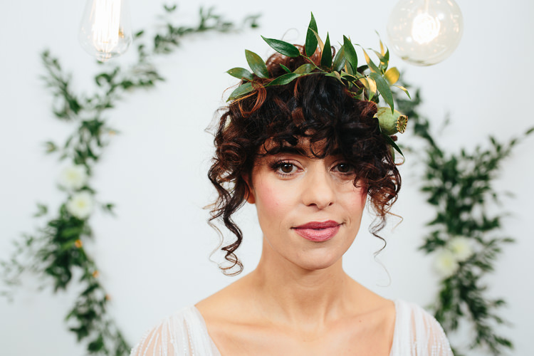 Rustic Industrial Warehouse Wedding Ideas http://www.timdunk.com/ Flower Crown Greenery Foliage Bride Bridal Rustic Industrial Warehouse Wedding Ideas http://www.timdunk.com/