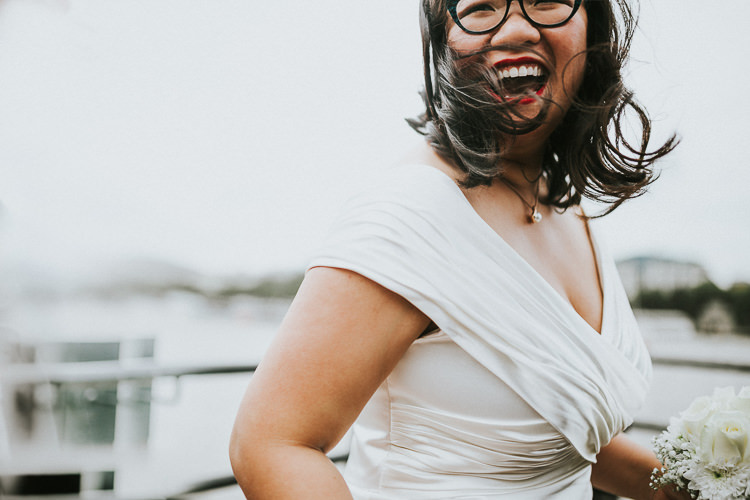 Glasses Bride Bridal Red Lips Intimate Urban Foodie Wedding http://www.beatriciphotography.co.uk/