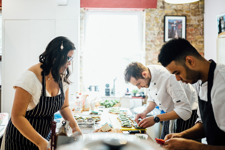Chef Bride Bridal Self Catered Catering Food Intimate Urban Foodie Wedding http://www.beatriciphotography.co.uk/